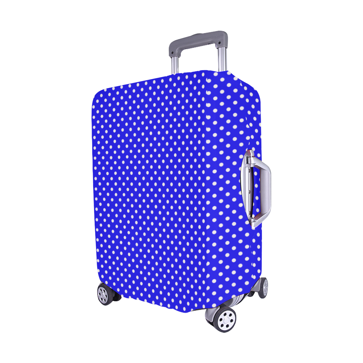 Blue polka dots Luggage Cover/Medium 22"-25"