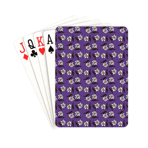 daisy purple Playing Cards 2.5"x3.5"