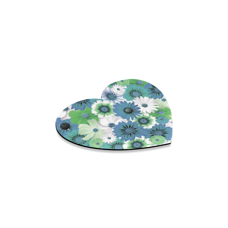 Spring Time Flowers 3 Heart Coaster