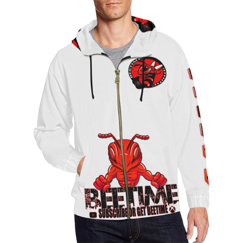 B-TIME20 HOODIE All Over Print Full Zip Hoodie for Men/Large Size (Model H14)