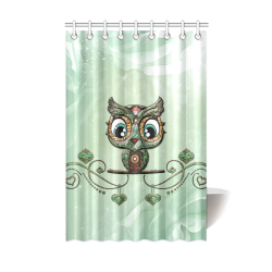 Cute little owl, diamonds Shower Curtain 48"x72"