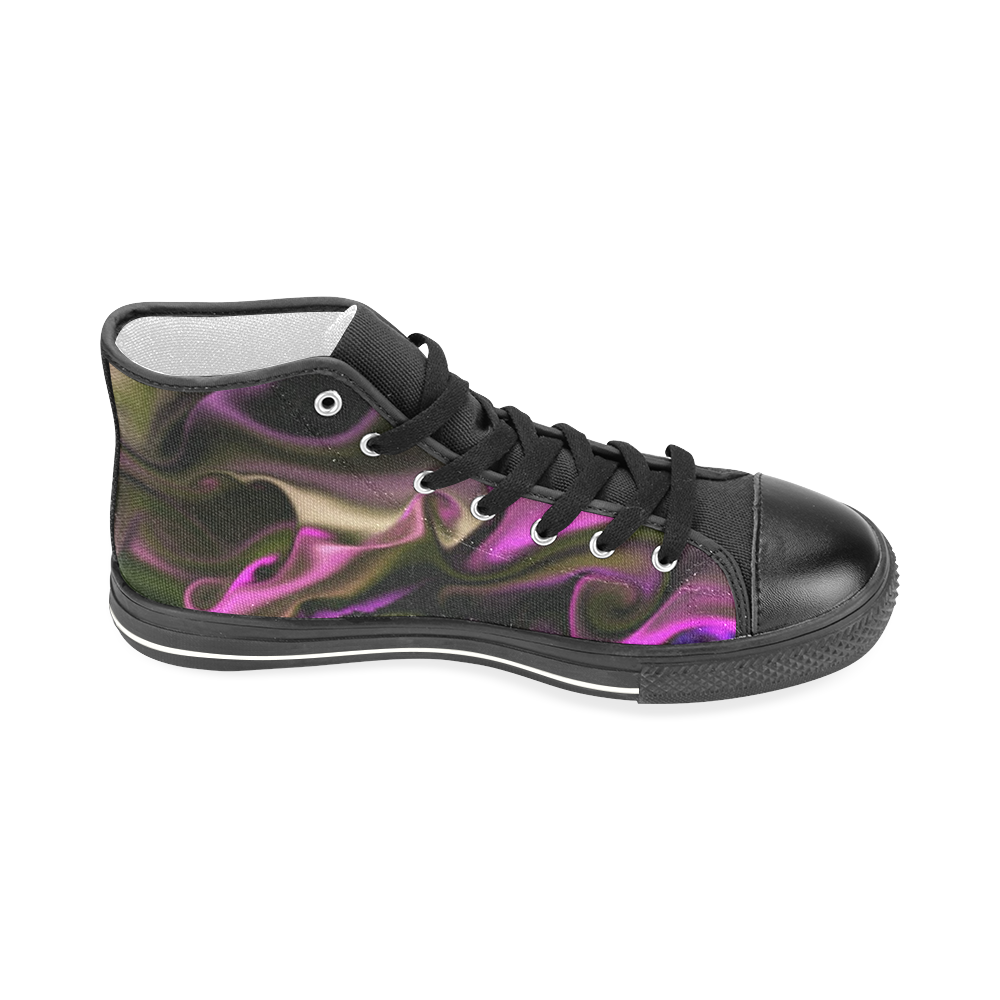 Smoke the purple haze waves Created by FlipStylez Designs Men’s Classic High Top Canvas Shoes (Model 017)