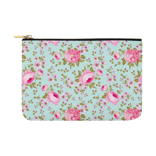 Peony Pattern Carry-All Pouch 12.5''x8.5''