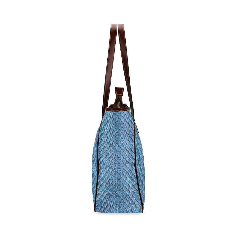 SNAKE LEATHER 3 Classic Tote Bag (Model 1644)