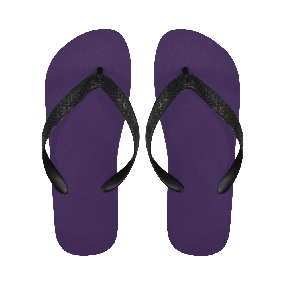 color Russian violet Flip Flops for Men/Women (Model 040)