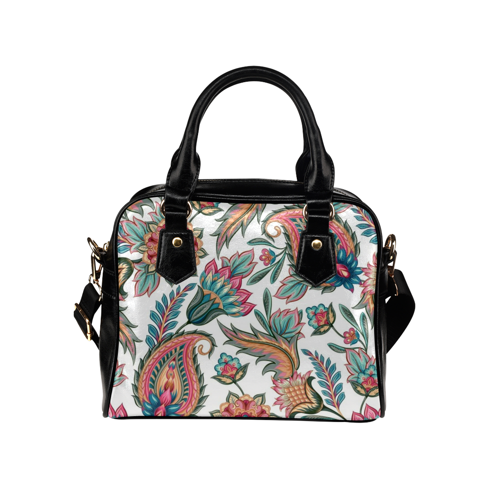 Colorful Flower Paisley Pattern Shoulder Handbag (Model 1634)