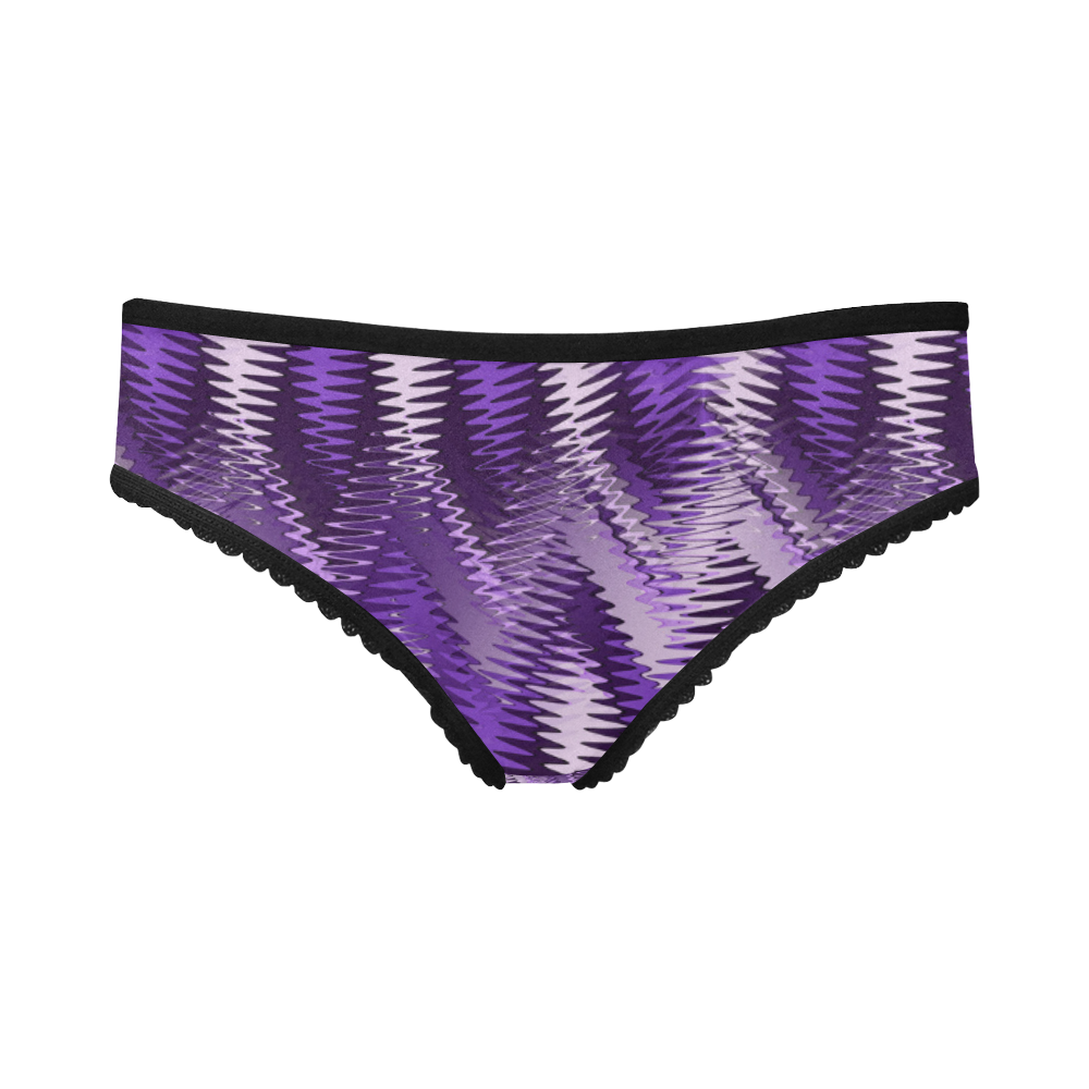 Purple Wavy Women's All Over Print Girl Briefs (Model L14)