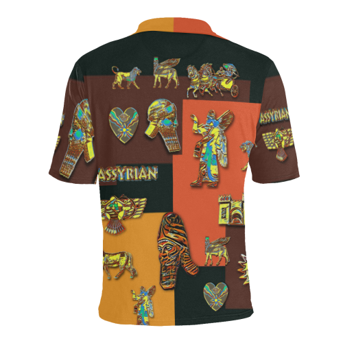 Assyrian Festival Men's All Over Print Polo Shirt (Model T55)