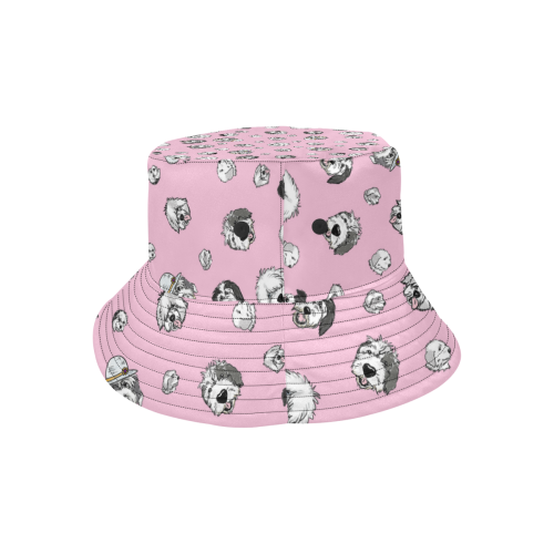 SHEEPIE HEADS Pink All Over Print Bucket Hat