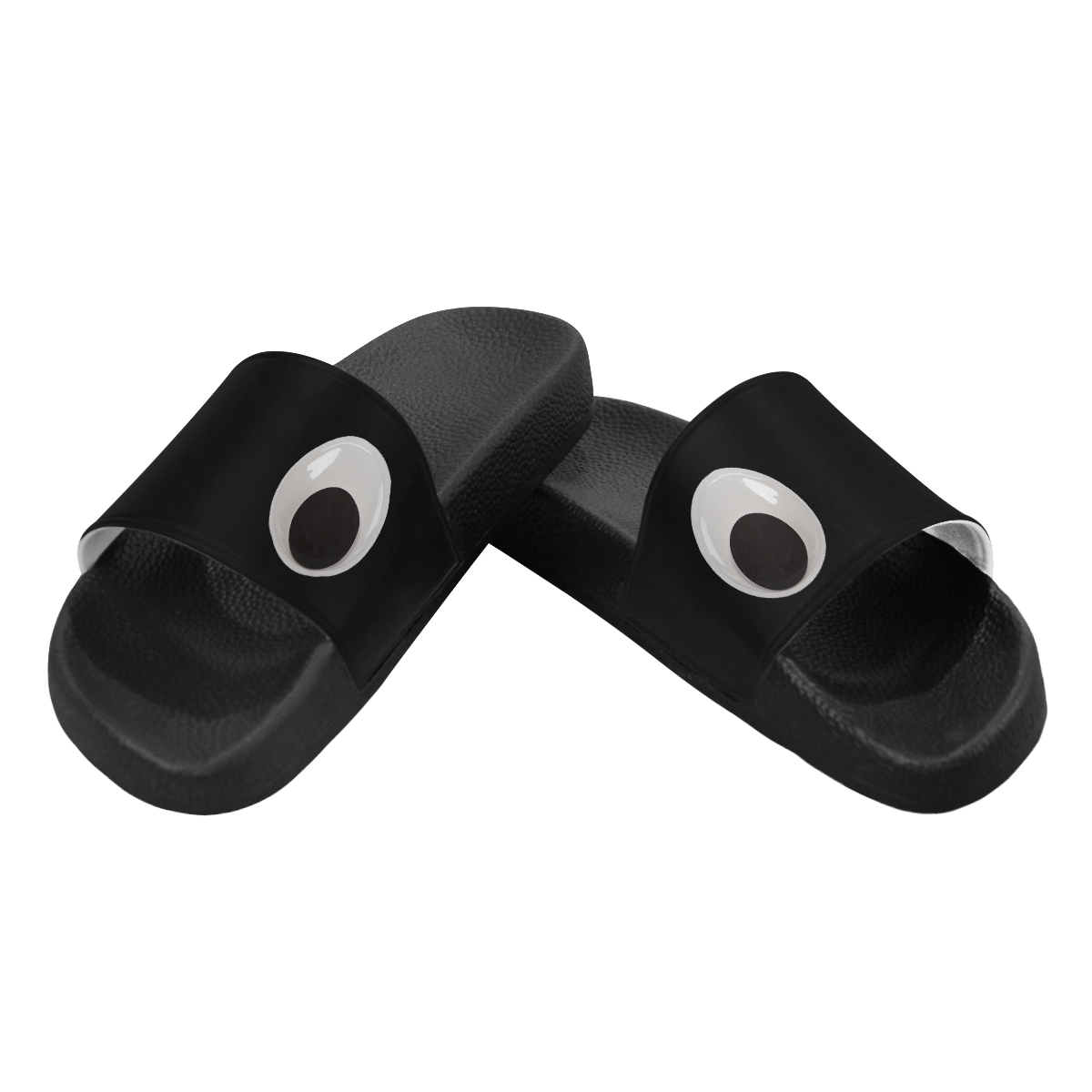 Funny Googly Eyes Women's Slide Sandals (Model 057)