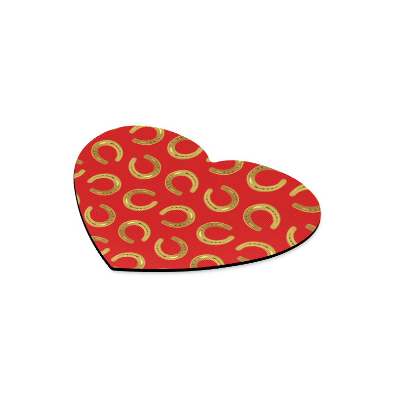 Golden horseshoe Heart-shaped Mousepad