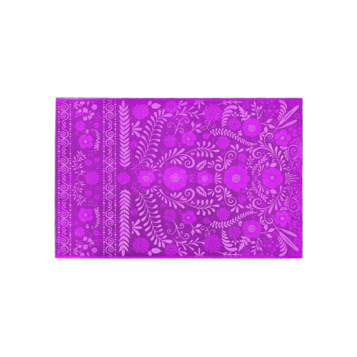 Ayumi Vintage Purple Floral Area Rug 5'x3'3''