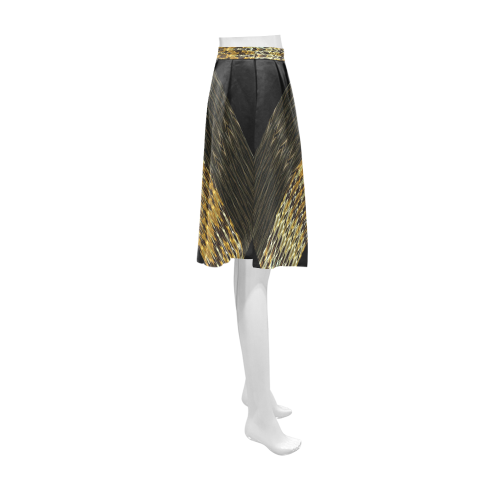 goldenen lines zig zags short skirt Athena Women's Short Skirt (Model D15)