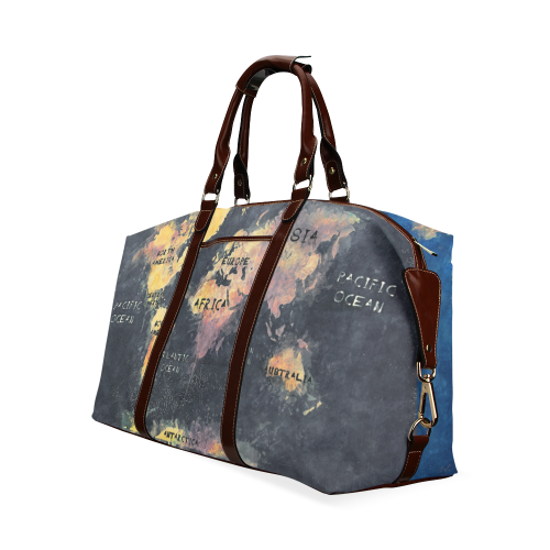 world map OCEANS and continents bag Classic Travel Bag (Model 1643) Remake