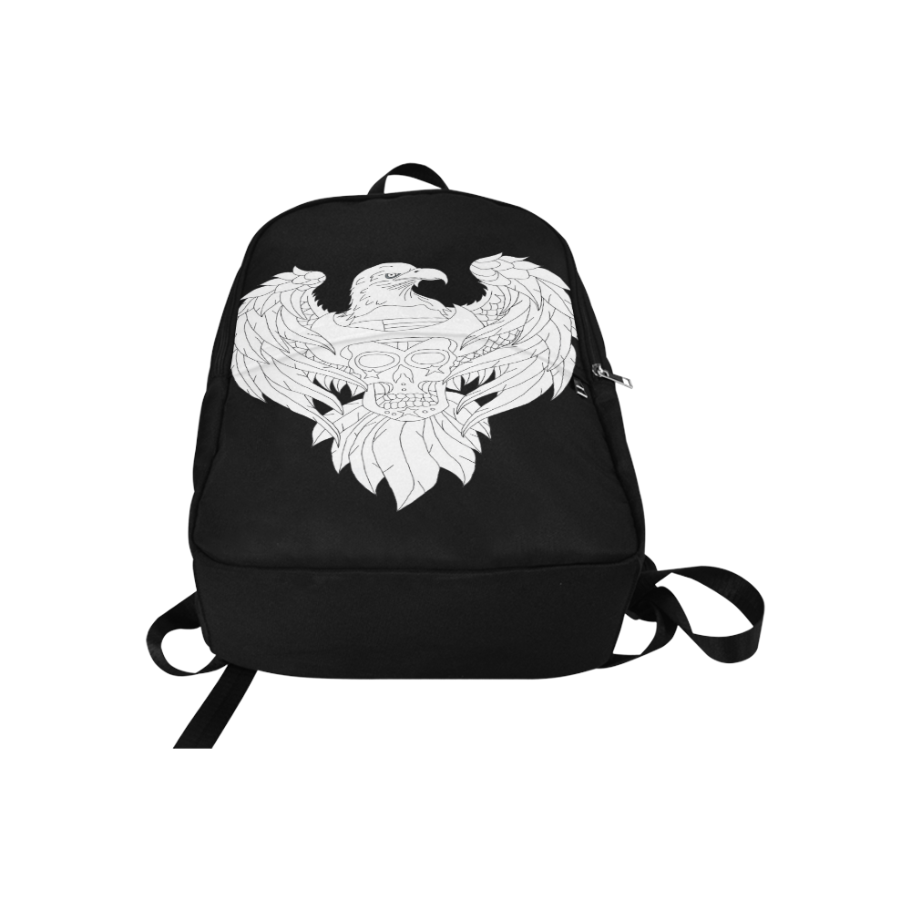 Color Me Eagle Sugar Skull Black Fabric Backpack for Adult (Model 1659)