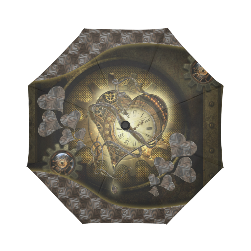 Awesome steampunk heart Auto-Foldable Umbrella (Model U04)