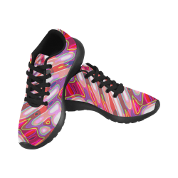 Red Purple Neon Lights Composition Women’s Running Shoes (Model 020)