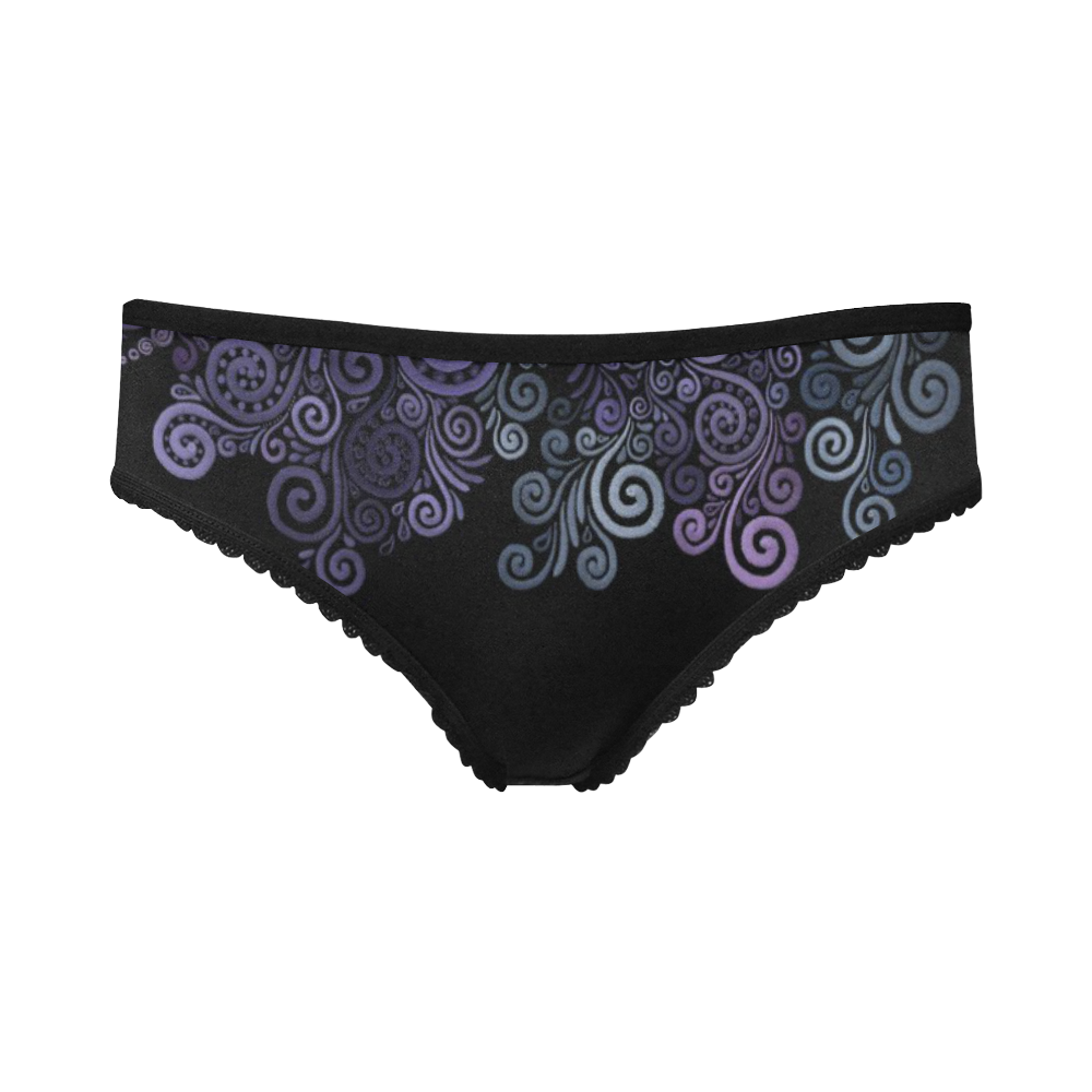 3d Psychedelic Ultra Violet Powder Pastel Women's All Over Print Girl Briefs (Model L14)