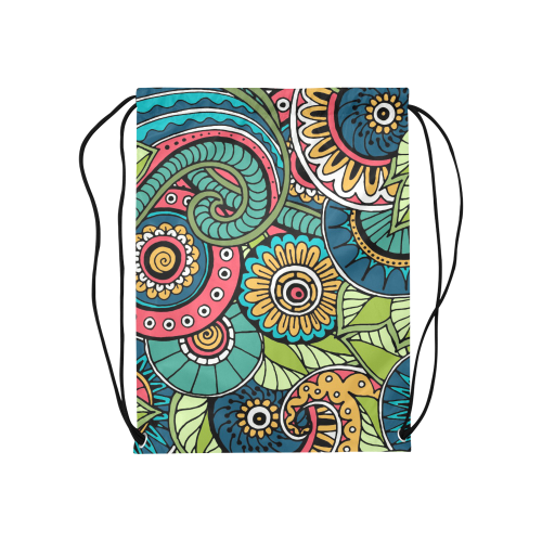 Mandala Pattern Medium Drawstring Bag Model 1604 (Twin Sides) 13.8"(W) * 18.1"(H)