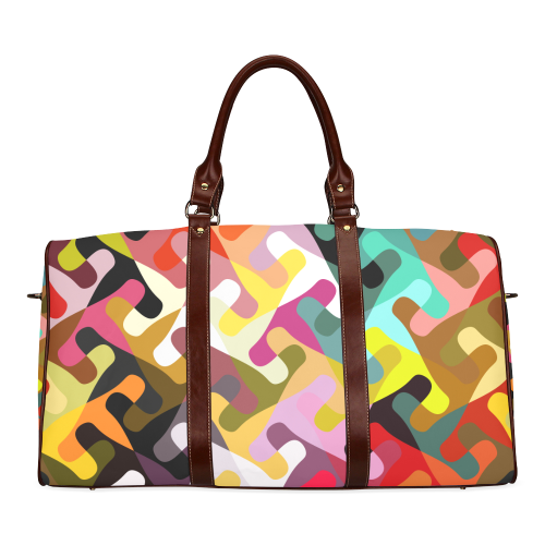 Colorful shapes Waterproof Travel Bag/Small (Model 1639)