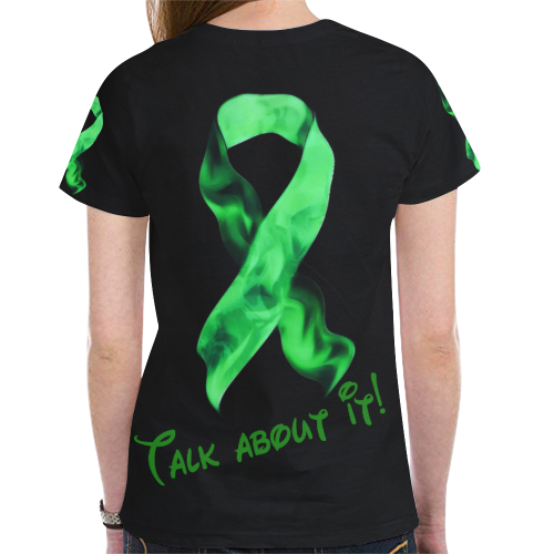Depression gren awareness New All Over Print T-shirt for Women (Model T45)