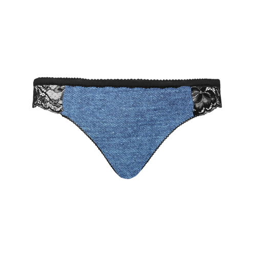Classic Denim Blue Women's Lace Panty (Model L41)