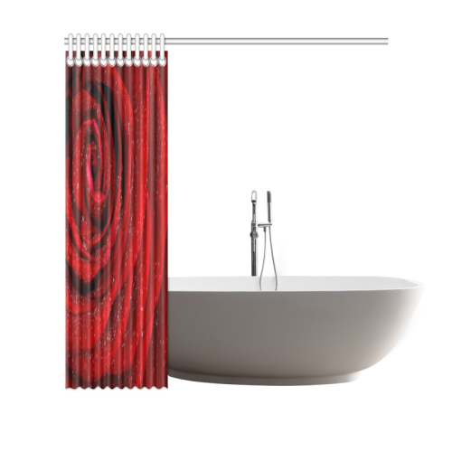 Red rosa Shower Curtain 69"x70"