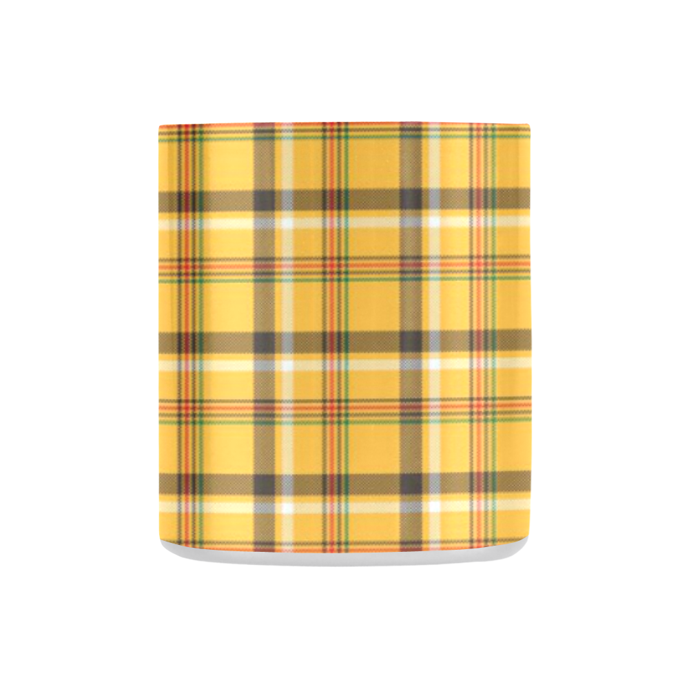 Yellow Tartan (Plaid) Classic Insulated Mug(10.3OZ)