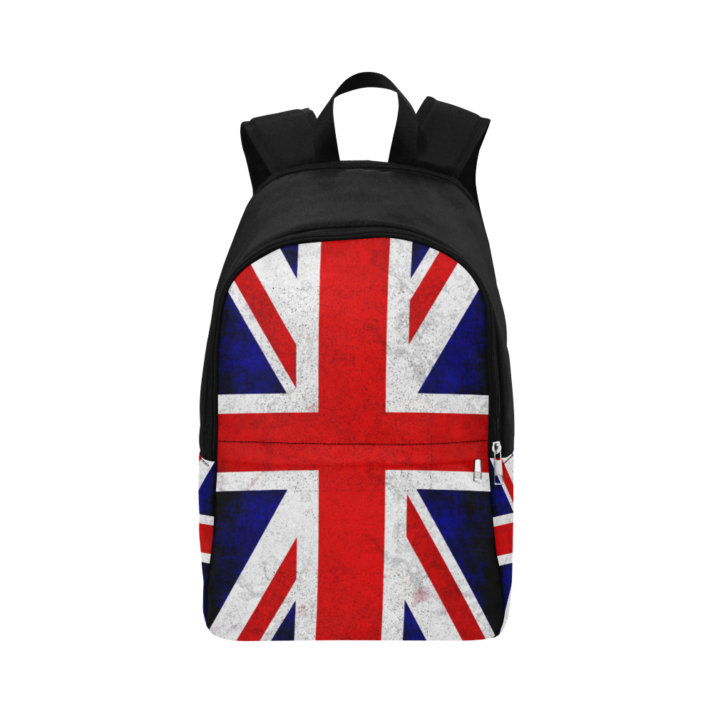United Kingdom Union Jack Flag - Grunge 2 Fabric Backpack for Adult (Model 1659)