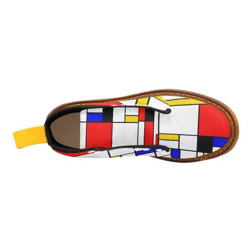 Bauhouse Composition Mondrian Style Martin Boots For Men Model 1203H