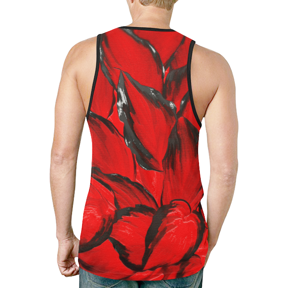 leafs_abstract TRY2 06 New All Over Print Tank Top for Men (Model T46)