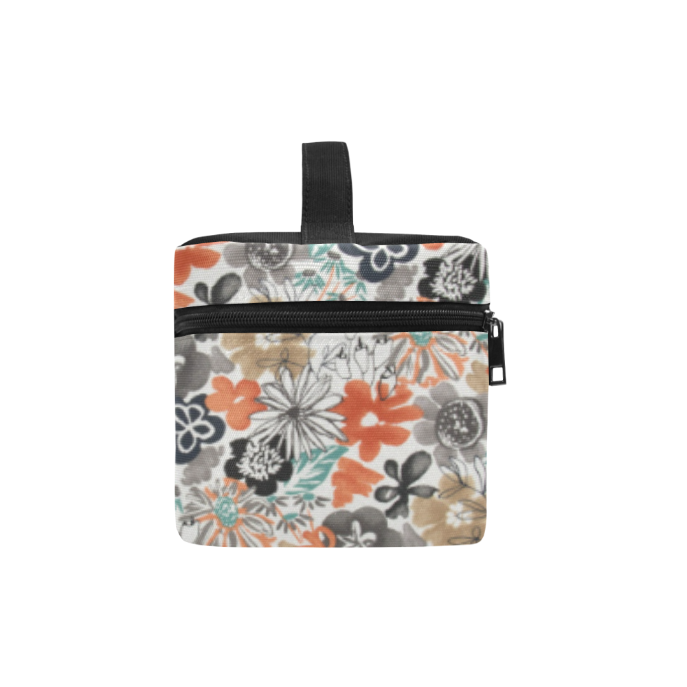 Summer Floral Cosmetic Bag/Large (Model 1658)