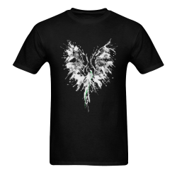 Phoenix - Abstract Painting Bird White 1 Men's T-shirt in USA Size (Two Sides Printing) (Model T02)