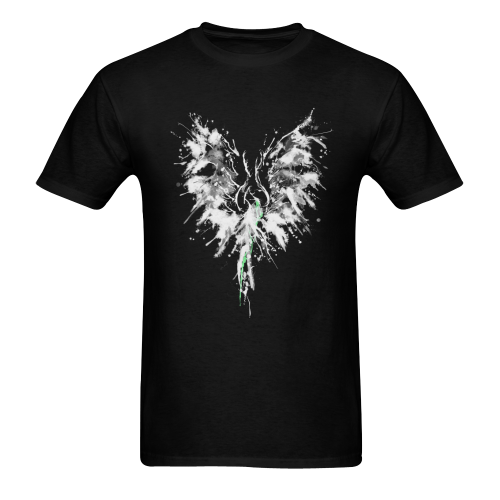 Phoenix - Abstract Painting Bird White 1 Men's T-shirt in USA Size (Two Sides Printing) (Model T02)