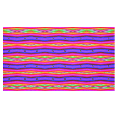 Bright Pink Purple Stripe Abstract Cotton Linen Tablecloth 60"x 104"