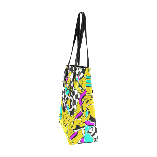 Shapes on a yellow background Euramerican Tote Bag/Small (Model 1655)