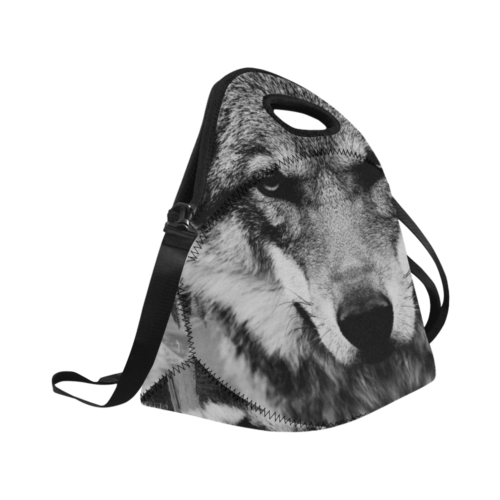 Wolf Animal Nature Neoprene Lunch Bag/Large (Model 1669)
