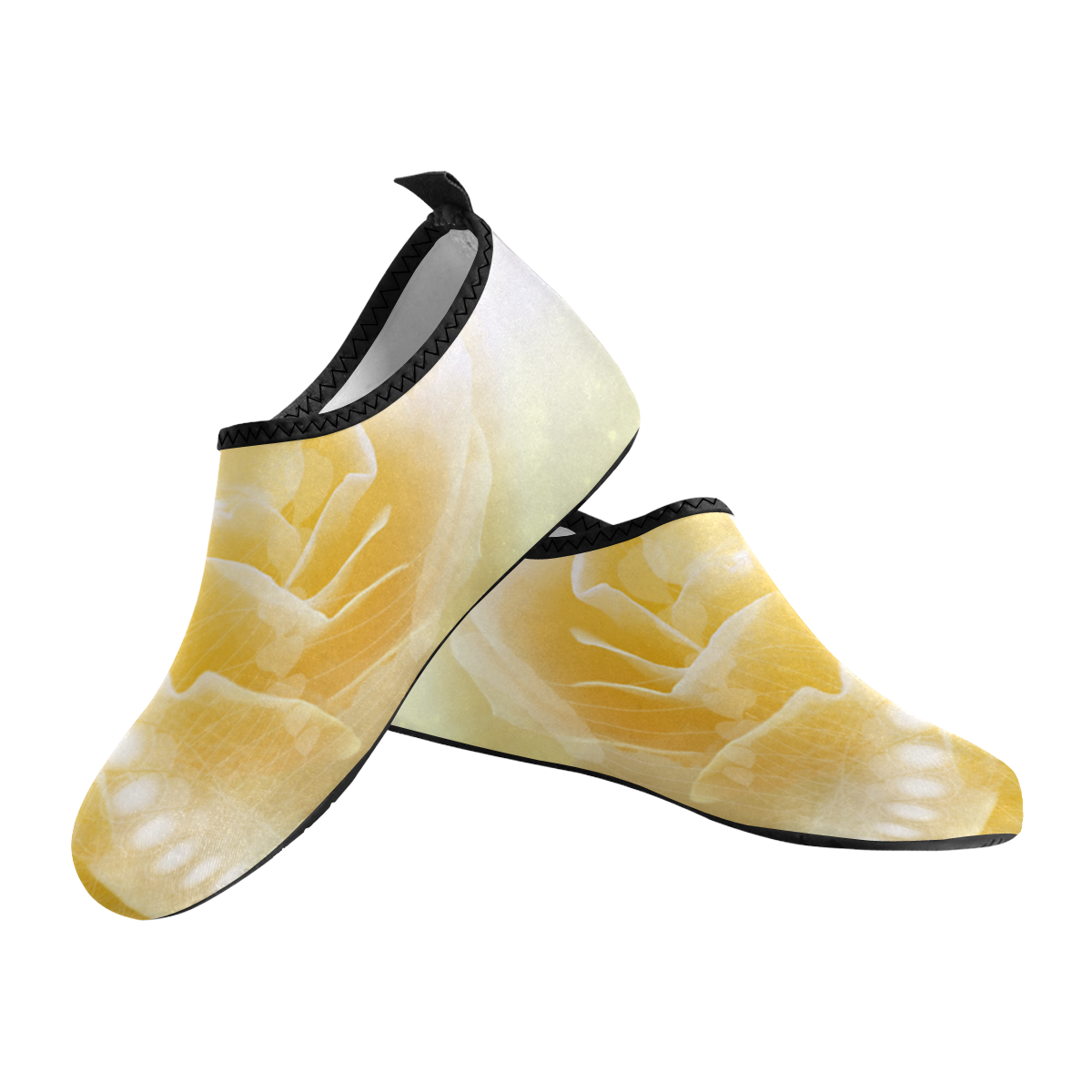 Soft yellow roses Men's Slip-On Water Shoes (Model 056)