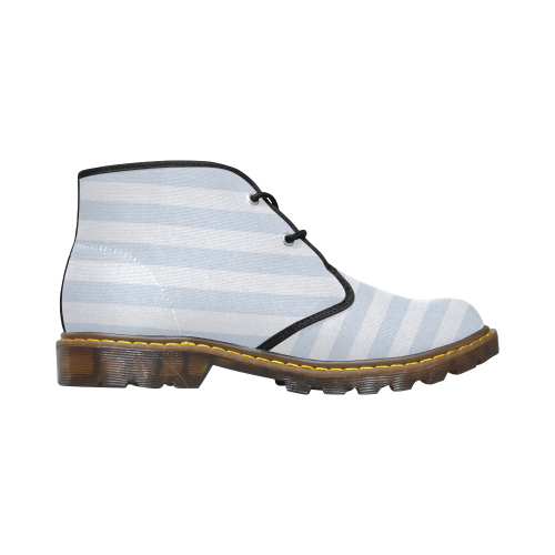 Blue Stripe Men's Canvas Chukka Boots (Model 2402-1)