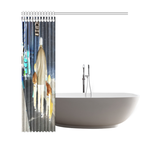 Ghosts roaming the street Shower Curtain 69"x72"