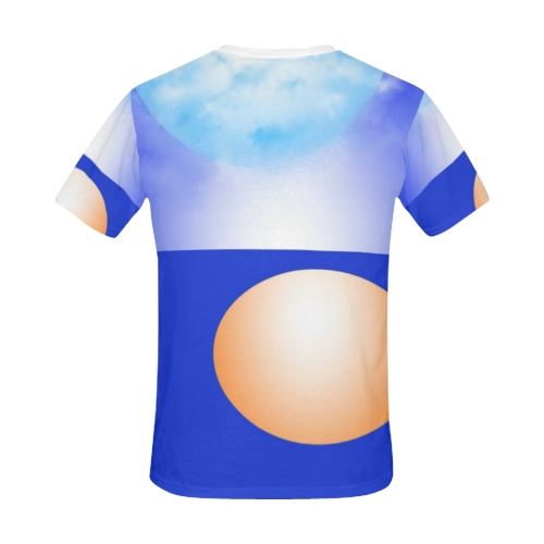 Blue & Orange All Over Print T-Shirt for Men/Large Size (USA Size) Model T40)