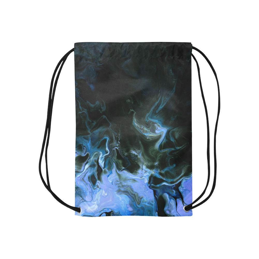 Mystical Blue Swirl. Small Drawstring Bag Model 1604 (Twin Sides) 11"(W) * 17.7"(H)