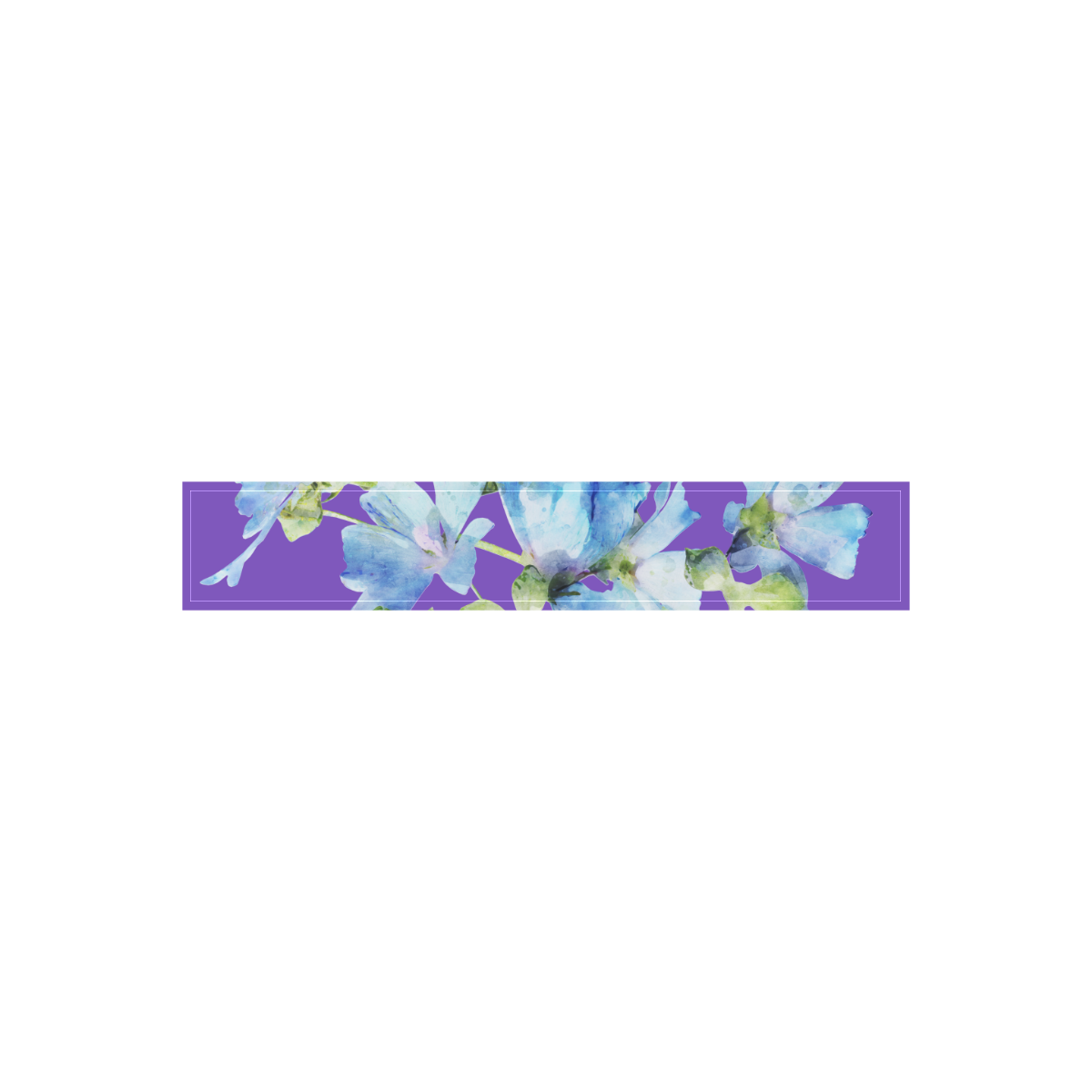 Fairlings Delight's Flowering Blues Bouquets 53086C1 Women's Low Rise Capri Leggings (Invisible Stitch) (Model L08)
