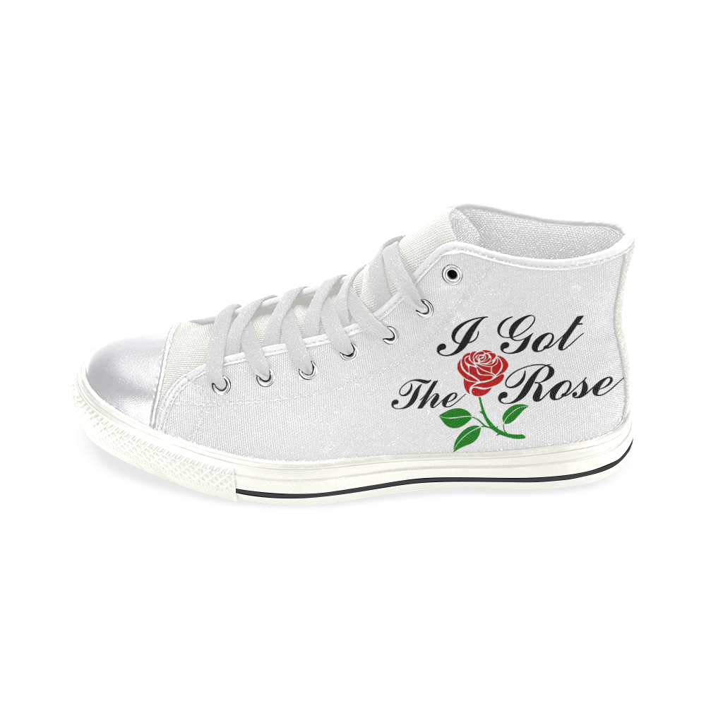 I Got The Rose Women's Classic High Top Canvas Shoes (Model 017)