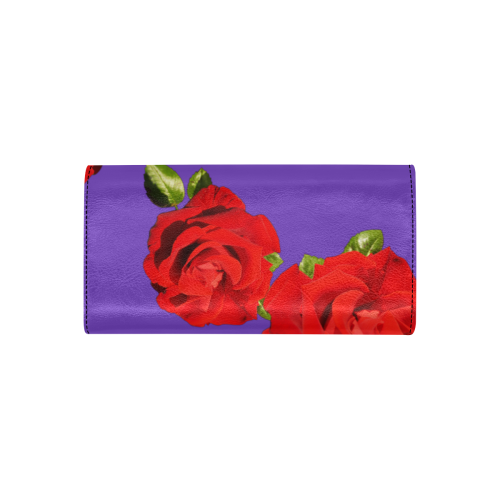 Fairlings Delight's Floral Luxury Collection- Red Rose Women's Flap Wallet 53086c7 Women's Flap Wallet (Model 1707)