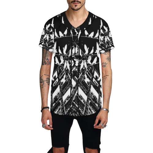 Gothic Birds Occult Jersey All Over Print Baseball Jersey for Men (Model T50)