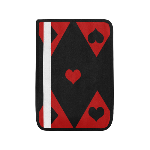 Las Vegas Black Red Play Card Shapes Car Seat Belt Cover 7''x10''