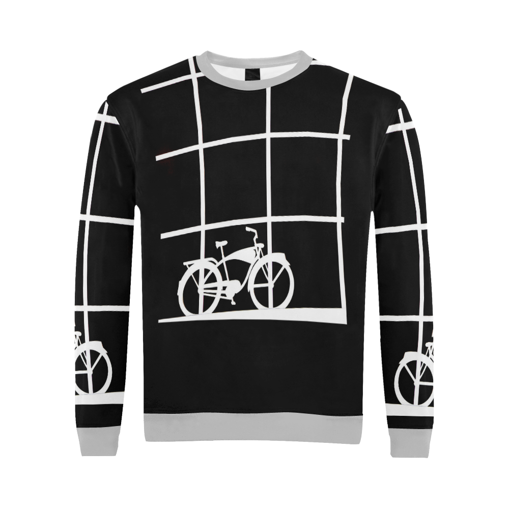 GRYNPANEZ All Over Print Crewneck Sweatshirt for Men/Large (Model H18)
