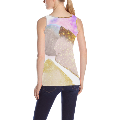sparkle All Over Print Tank Top for Women (Model T43)