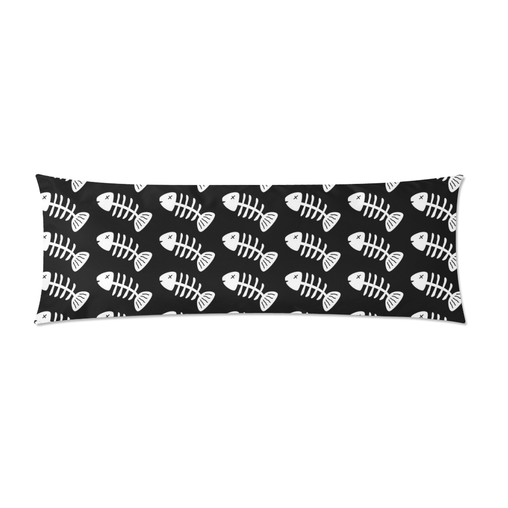 Fish Bones Pattern Custom Zippered Pillow Case 21"x60"(Two Sides)